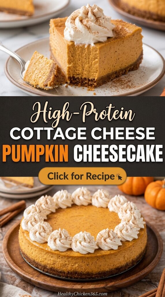 High-Protein Cottage Cheese Pumpkin Cheesecake Recipe