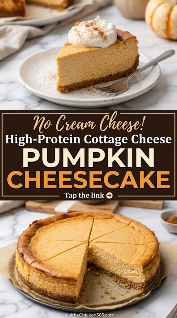 High-Protein Cottage Cheese Pumpkin Cheesecake