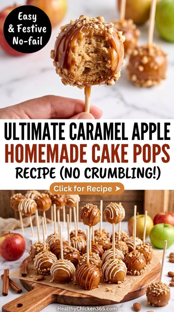 Caramel Apple Homemade Cake Pops Recipes