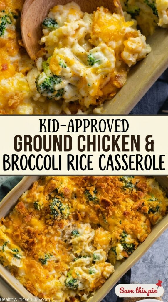 Ground Chicken and Broccoli Rice Casserole