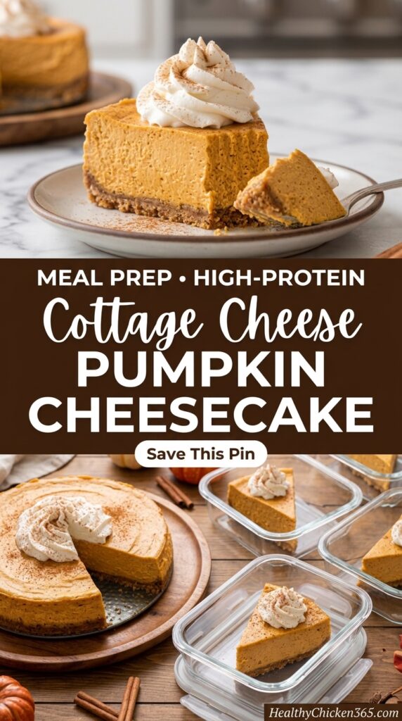 High-Protein Cottage Cheese Pumpkin Cheesecake Recipe